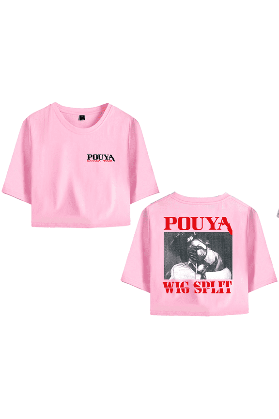 Pouya Merch Tour Crop Top T-shirt Women Girls Fashion Short Sleeve Streetwear Graphic Tees