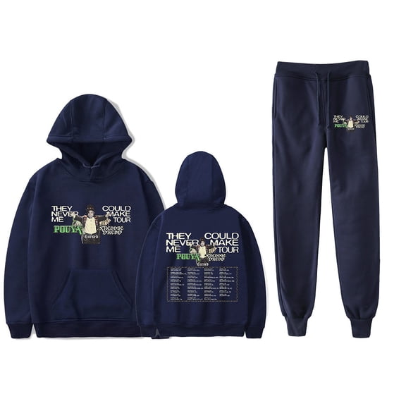 Pouya Tour 2025 Fall Suit Women Men Cool Hoodies Jogger Pants Sets Harajuku Sweatsuit