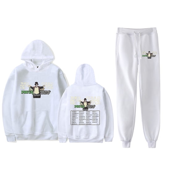 Pouya Tour 2025 Fall Suit Women Men Cool Hoodies Jogger Pants Sets Harajuku Sweatsuit