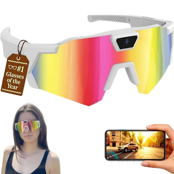 Pov Glasses 4K Baseball Sunglasses with Camera, 2026 Upgrade Smart Camera Glasse for Men Women Sunglasses with Cameras