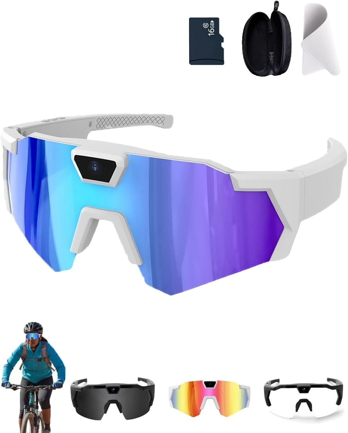 Pov Glasses 4k Baseball with Camera Smart Glass Men Women Sunglasses Cameras and Audio Video Action 2026 Upgrade