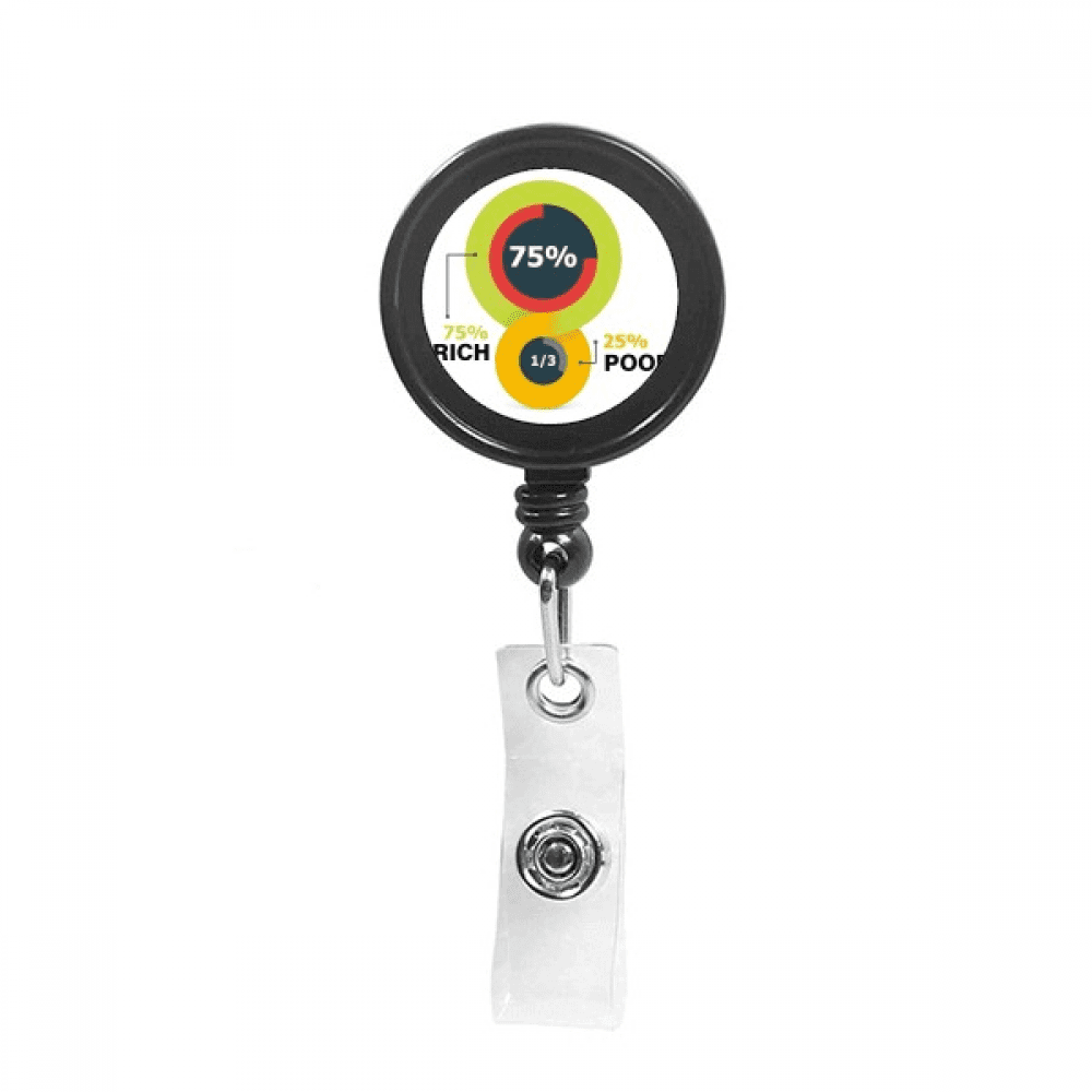 Poverty Wealth Differentiation Disparity Retractable Keychain Badge Holder ID Badge