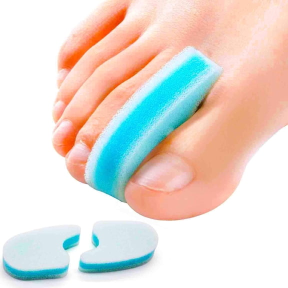 Povihome 10 Pack Foam Toe Spacers(2/5" Thick), 3-Layer Toe Separators - Large Size - to Align Crooked, Overlapping Toe, Relieve Corn, Blister and Reduce Irritation