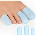 thumbnail image 1 of Povihome 14 Pack Upgrade Gel Toe Protector Silicone Toe Caps Toe Sleeve Protectors, Prevent Pain for Corns, Blisters and Ingrown Toenails (2 Pack Large Size + 6 Pack Medium Size + 6 Pack Small Size), 1 of 8