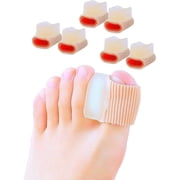 Povihome Toe Separators & Bunion Corrector, 6 Pack for Overlapping Toes, Elastic Fabric Toe Spacers for Bunion Pain Relief, Women & Men