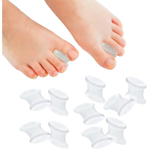 Povihome Toe Separators for Bunion Relief, 10 Pack Soft Silicone Toe Spacers for Women Men, Fits All Shoes & Hammer Toe