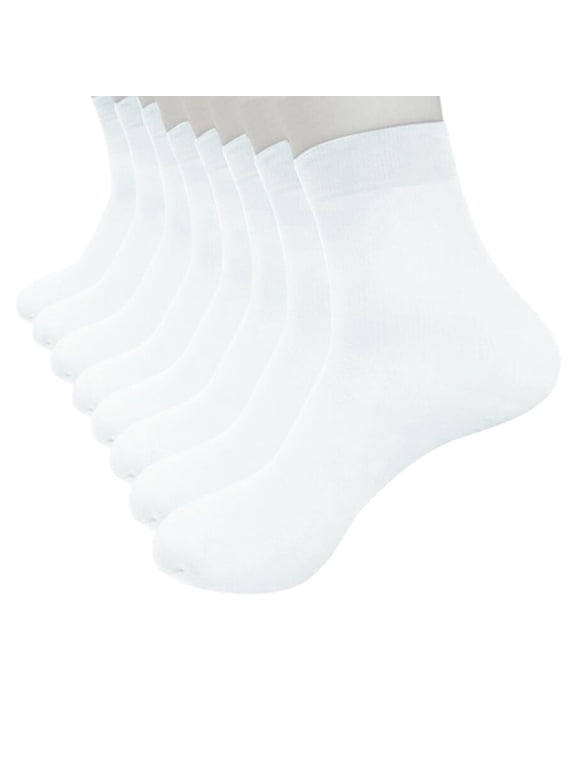 8 Pairs Women's and Men's Cushioned Athletic Ankle(white,One Size)