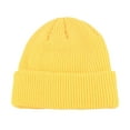 thumbnail image 1 of Povozer Baby Beanie Toddler Winter Hat for Girls Boys Baby Toddler Boys Girls Knit Warm Winter Hats Cuffed Caps,Size 1-9 Years,Light Yellow, 1 of 4