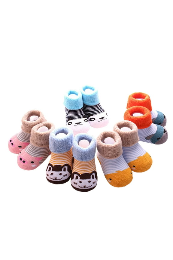 Baby Booties Newborn Babe First Walkers Non-Slip Boots Crib Shoes Sock Warm Knit Booties(A,1-3 Years)