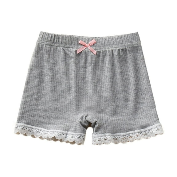 Povozer Baby Boy Girl Denim Short Toddler Girls Dance Shorts Girls Bike Short Breathable Summer Soild Ribbed Shorts Baby Cartwheel Short for 8-9 Years,Grey