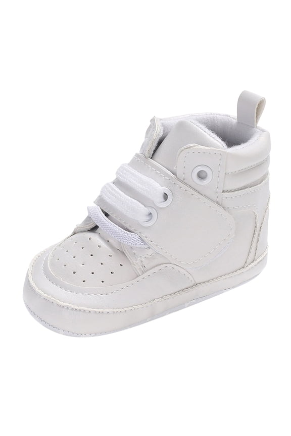 Baby Boys Girls Unisex Walking Shoes First Step Walker Non-Slip(White,6)