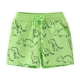 thumbnail image 1 of Povozer Baby Boys' and Toddler Stretch Chino Shorts Toddler Boys Kids Shorts Summer Dinosaur Print Beach Shorts Stretchy Relaxed Straight Leg Regular Sports Pants Boy Shorts for 5-6 Years,Green, 1 of 7