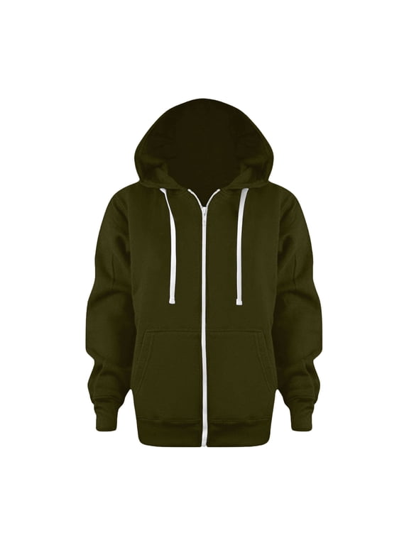 Baby Coat Kids Zip-Up Hoodie Girls Boys Sweatshirt Color Solid Zip Jackets Long Hoodie Top Boys Sleeve Up Girls Kids Boys Coat Jacket,Size 10-11 Years,AG