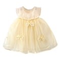 thumbnail image 1 of Povozer Baby Girl Dress Tutu Ruffle Sleeveless Dresses Party Outfits Birthday Dress(White,12-18M), 1 of 5