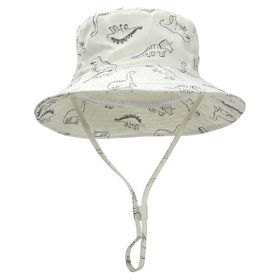 Povozer Baby Girl Hats Infant Baseball Cap Girls Boys Fashion Toddler Bucket Hat Cartoon Caps Dinosaur Boys Hat Outdoor Play For Boy Girl Size 2-3 Years,Beige