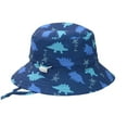 thumbnail image 1 of Povozer Baby Girl Hats Toddler Cap Girls Boys Fashion Toddler Bucket Hat Cartoon Caps Dinosaur Boys Hat Outdoor Play For Boy Girl Size 3-5 Years,Navy, 1 of 4
