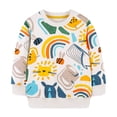 thumbnail image 1 of Povozer Baby Girls Graphic Fleece Sweatshirt Baby Girl Winter Clothes Toddler Boy Clothes,Girls Sweatshirt Fall Winter Long Sleeve Round Neck Childrens Sweatshirt,Size 0-2 Years,White, 1 of 9