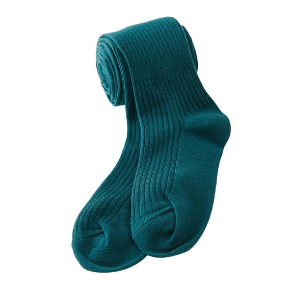 Povozer Baby Girls Tights Thick Solid Cable Knit Leggings Winter Warm Stockings For Toddler Girls(Green,2-4 Years)