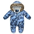 thumbnail image 1 of Povozer Baby Snowsuit Boys' Girls' Waterproof Snowsuit - Infant Snowsuit(Blue,18-24M), 1 of 5