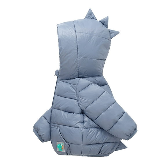 Povozer Baby Toddler Boy Winter Dinosaur Hooded Puffer Jackets Coats Zipper(C,2-3Y)
