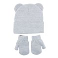 thumbnail image 1 of Povozer Baby Winter Hat Toddler Beanie Hat Winter Baby Knitted Ear Warmers Cute Ear Wool Hat Gloves Set,Size 0-6 Months,Light Gray, 1 of 8