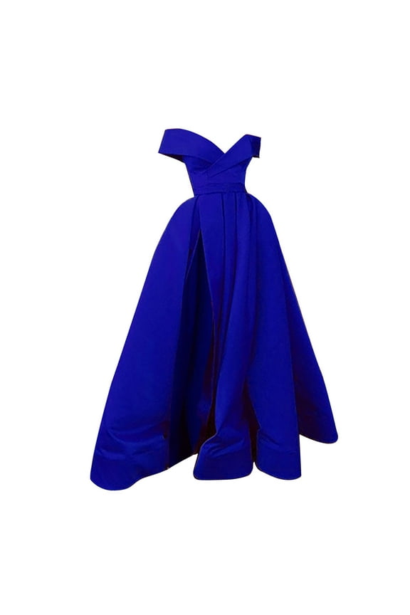 Beach Wedding Dresses for Bride 2025 Lace Appliques Long Boho Elopement Bride Dress with Train(Blue,L)