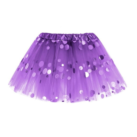 Povozer Birthday Girl Dress Tutu Skirt Girls Birthday Dress Toddler Tutu Dress(Purple,2-12Y)