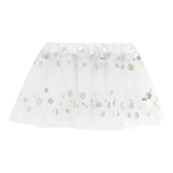 Povozer Birthday Girl Dress Tutu Skirt Girls Birthday Dress Toddler Tutu Dress(White,2-12Y)