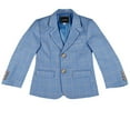 thumbnail image 1 of Povozer Blazer for Boys Coat Two-Button Jacket Suit for Kids Slim Fit Suits(Light Blue,10-12 Years), 1 of 2