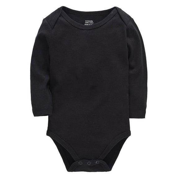 Povozer Bodysuit Baby Girl Baby Walking Romper Baby Plain Short Sleeved Children's Clothing Class A Solid Color Triangle Clothing For Boys Girls Size 9,Black