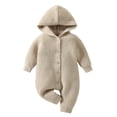 thumbnail image 1 of Povozer Bodysuits for Baby Girls Cute Girl Toddler Snap Viscose from Bamboo Girls' Bodysuit(Khaki,12-18 Months), 1 of 6