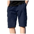 thumbnail image 1 of Povozer Boys Athletic Shorts Youth Kids Basketball Short with Zip Pockets(Blue,5-6Y), 1 of 5