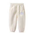 thumbnail image 1 of Povozer Toddler Boys Girls Fleece Pants Baby Pull-On Pants Winter Warm Sherpa Lined Sweatpants Jogger Kids Harem Cute Clothes(Beige,4-5 Years), 1 of 6