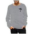 thumbnail image 1 of Povozer Boys Crewneck Sweatshirt Fleece Sweatshirts Long Sleeve Basic Pullover Soft Warm Thin Fleece for Kids(Gray,9-10 Years), 1 of 4