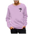 thumbnail image 1 of Povozer Boys Crewneck Sweatshirt Fleece Sweatshirts Long Sleeve Basic Pullover Soft Warm Thin Fleece for Kids(Purple,2-3 Years), 1 of 4