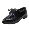 thumbnail image 1 of Povozer Boys' Lace-Up Dress Comfort Oxford Dress Shoes(Blue,3 Big Kids), 1 of 5