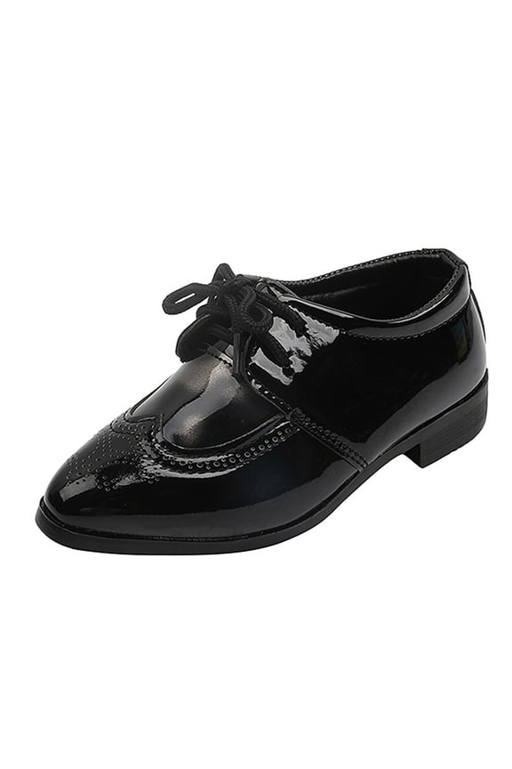 Boys' Lace-Up Dress Comfort Oxford Dress Shoes(Gray,12 Little Child)