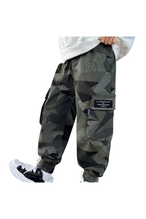 Boys Pull-On Relaxed Fit School Uniform Pant 5-6t Baby Clothes Boy Classic Casual Pants for Boys Boys' Pull-on Twill Jogger Pants Boys' Flat Front Dress Pants,Size 5-6 Years,Camouflage