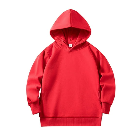 Povozer Oversized Hoodies for Teen Girls Fashion Y2k Trendy Toddler Girl Sweatshirt Clothes Outfit Cotton Crewneck Christmas Clothing Size for 4-5 Years,Red