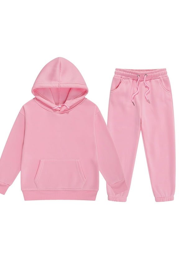 Boys' Sweatsuit - 2 Piece Performance Sweatshirt and Jogger Sweatpants - Active Set for Toddlers/Boys(Pink,8-9 Years)