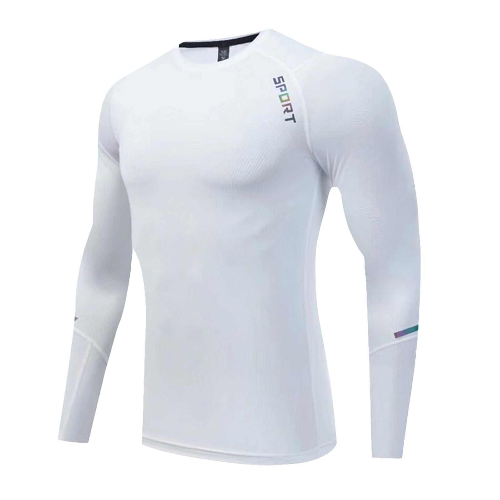 T-Shirt Compression Manches Longues PowerLayer – Football, Running, Sport Garçon – Respirant Et Chaud