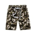 thumbnail image 1 of Povozer Boys Youth Teen Printed Camo Sport Active Athletic Shorts(Green,8-9Y), 1 of 2
