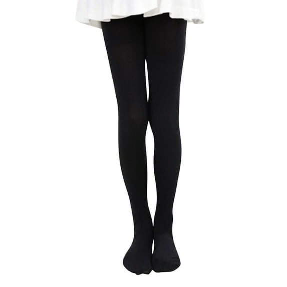 Povozer Dance Sockings Ballet Tights Kids School Uniform Tights for Girls(Black,4-6Y)