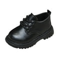 thumbnail image 1 of Povozer Boys Shoes Kids Oxford School Uniform Loafer Dress Shoes Slip-On Dress Shoes (Toddler-Big Kid) for US 29,Black, 1 of 6