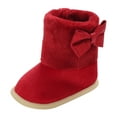 thumbnail image 1 of Povozer Fleece Cozy Booties for Babies and Toddlers(RD1,0-6 Months), 1 of 6