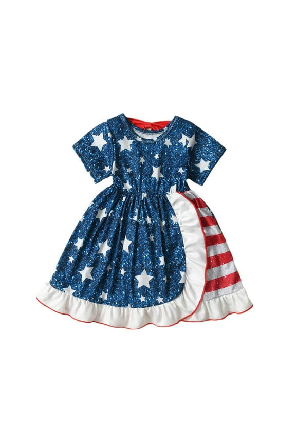 Flower Girl Dresses for Teens Little Girl Dresses Flutter Sleeve Tulle Tutu Dress Toddler Summer Clothes Kids Birthday Party Outfit for 4-5 Years,Blue