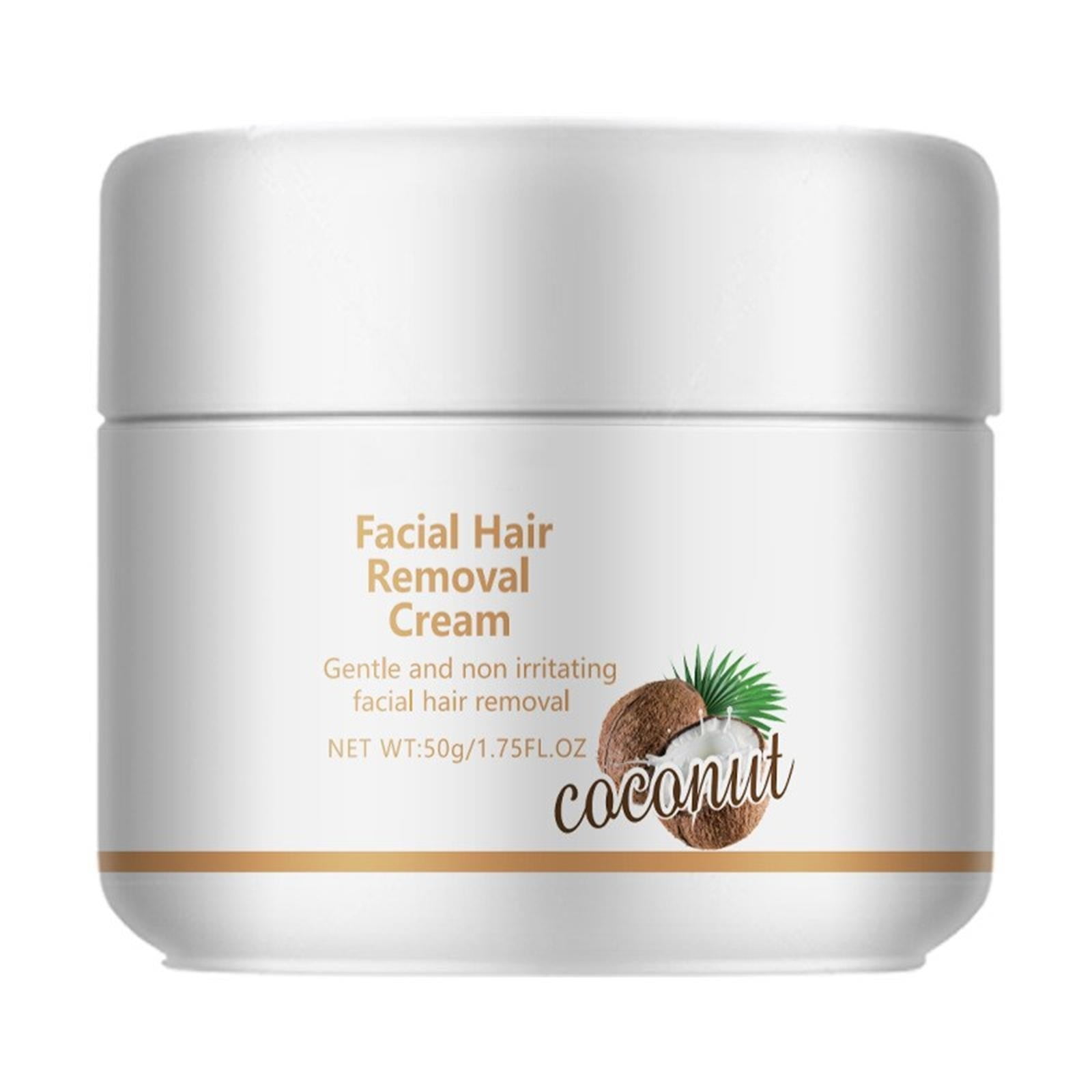 Povozer Gentle Facial Depilatory Cream,Coconut Hair Remover for Upper