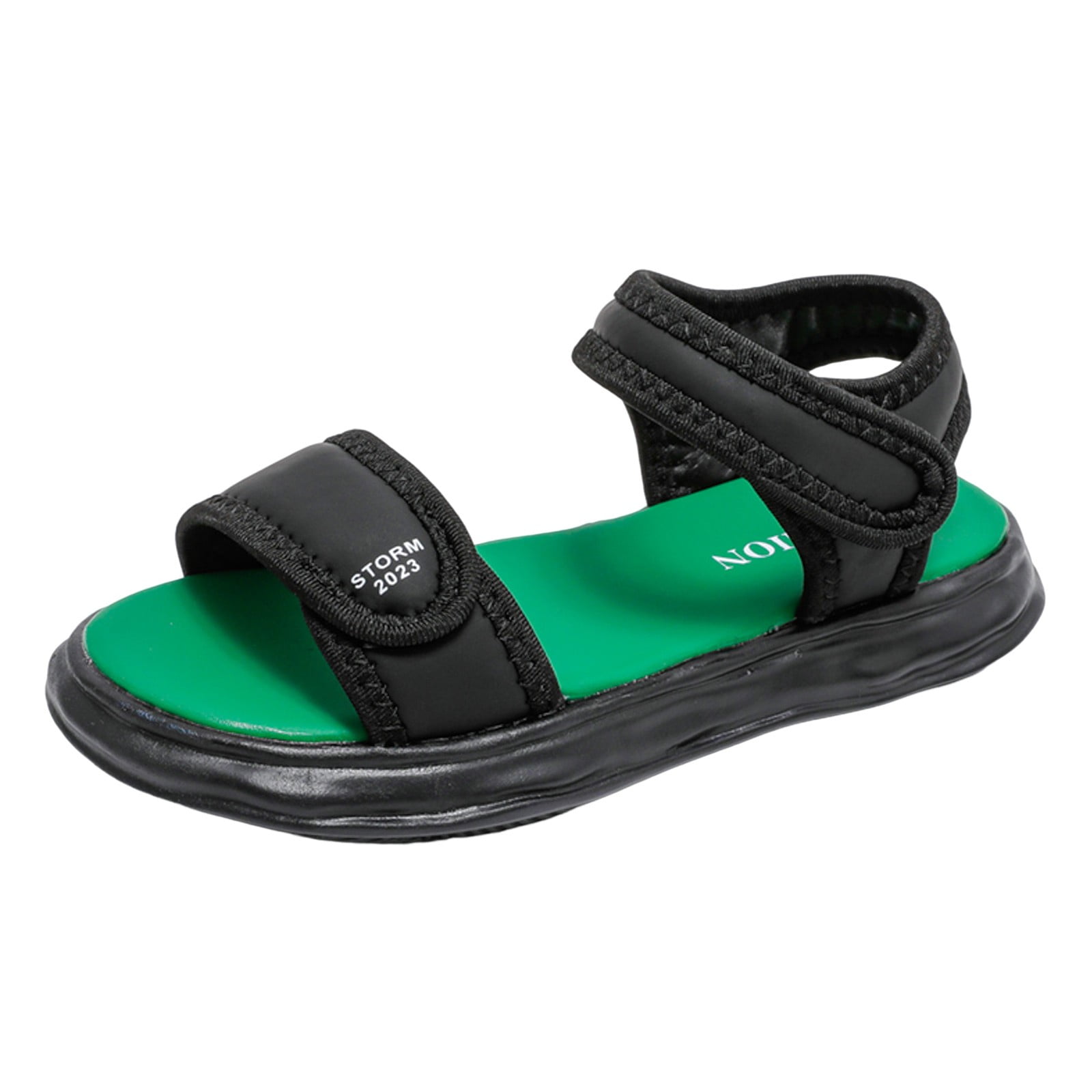 Povozer Girl Platform Sport Sandals(Black,33)