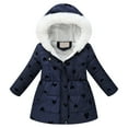 thumbnail image 1 of Povozer Girl's Winter Parka Coat Long Waterproof Warm Fleece Puffer Jacket(Black,4T-5T), 1 of 6