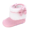 thumbnail image 1 of Povozer Girls Boys Snow Boots Warm Winter Lined Baby Shoes(Pink,12), 1 of 6